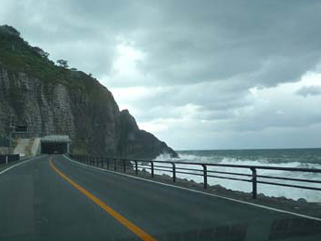 庄内海浜県立自然公園を通過する国道７号へ設置